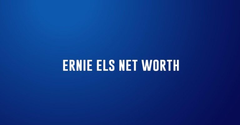 Ernie Els Net Worth