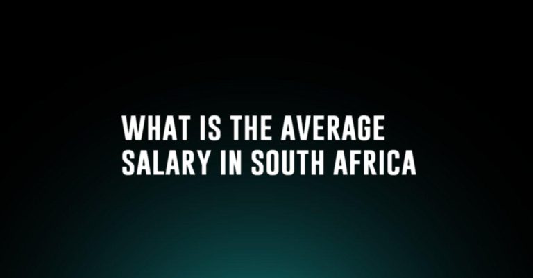 what is the average salary in south africa
